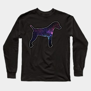 Galaxy Parson Terrier Silhouette Long Sleeve T-Shirt